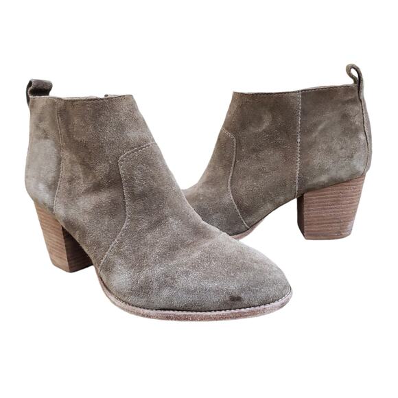 Madewell The Brenner Boot in Suede Tan Brown Side Zip Ankle Sz 9.5 - Picture 4 of 16
